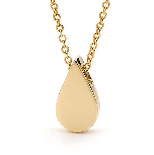 Yellow Gold 'Baby Tear Drop' Pendant | Argenton Design bespoke fine ...