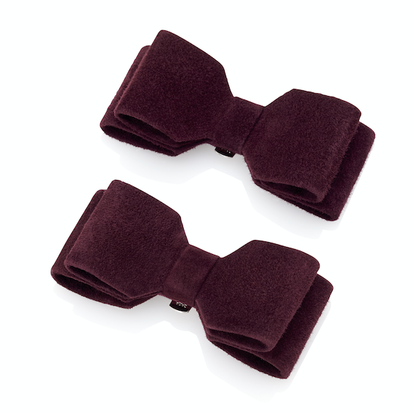 Claret Red Suede Shoe Clips by Emmy London Designer Shoes and Accessories