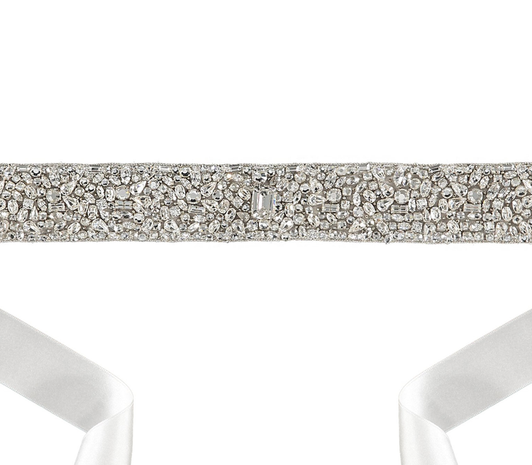 Buy Aurora Crystal Cluster Belt Bridal Belt - Emmy London