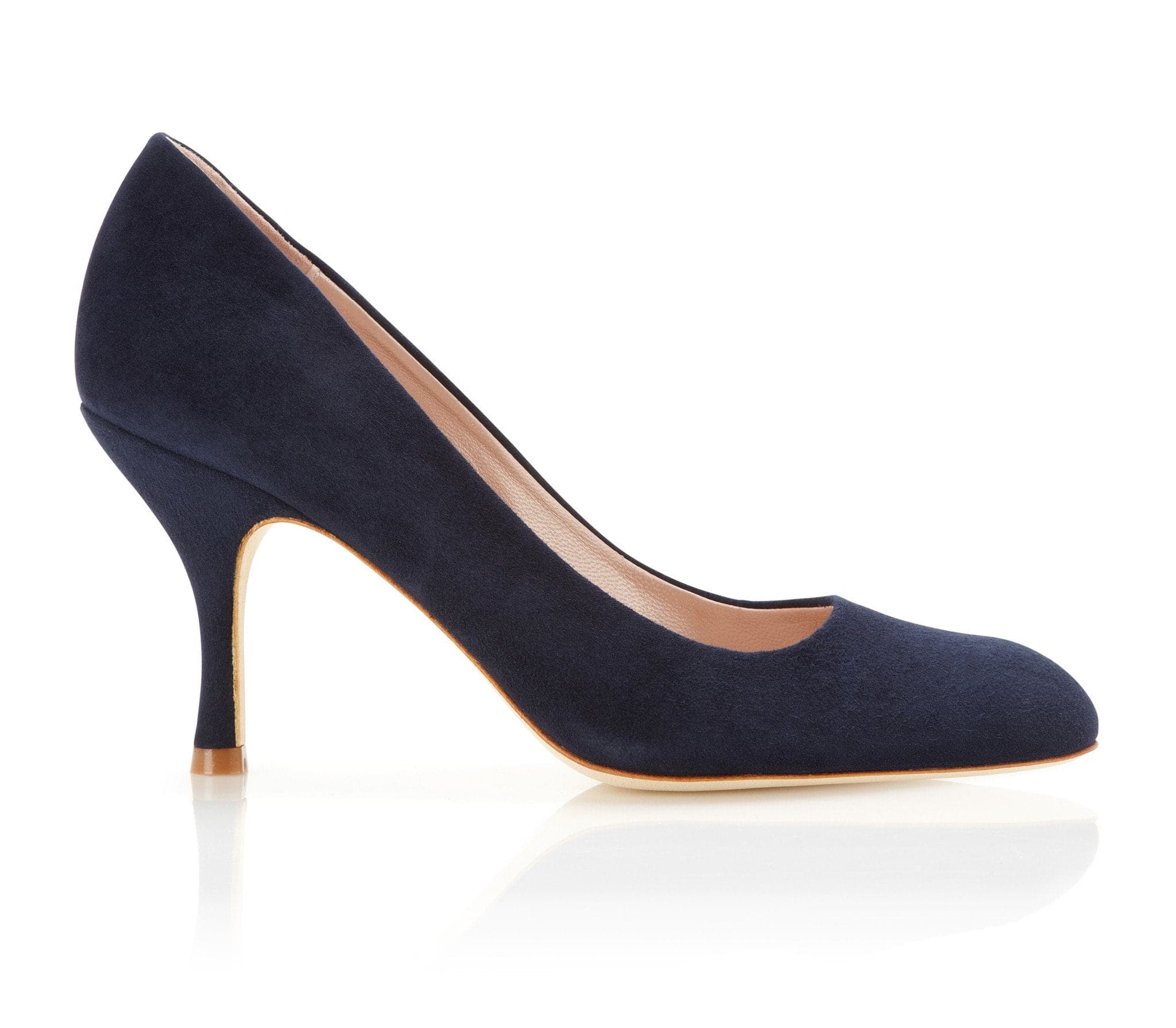 blue suede heeled shoes