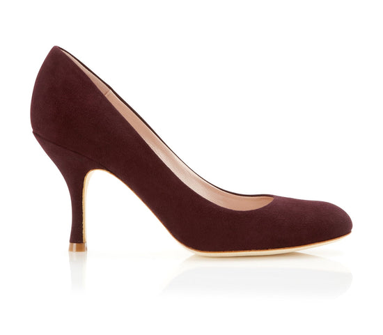 dark red court shoes