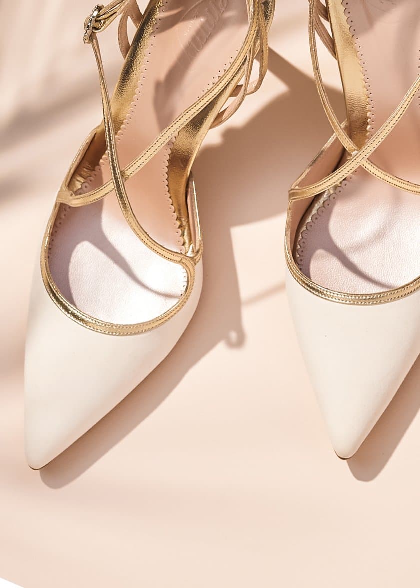 ivory and gold wedding shoes