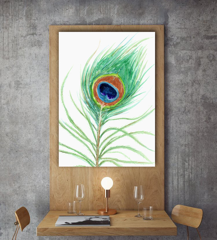 peacock art canvas