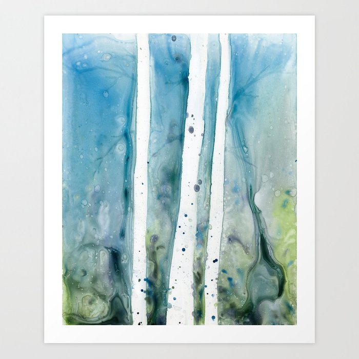 Faerie Ethereal Forest Nature Inspired Watercolor Contemporary Art Brazen Design Studio