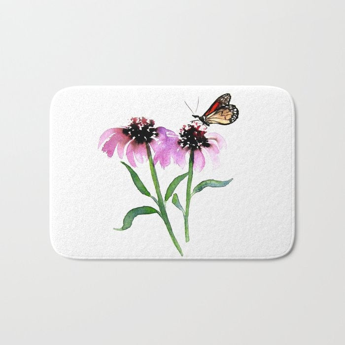 butterfly bath rugs