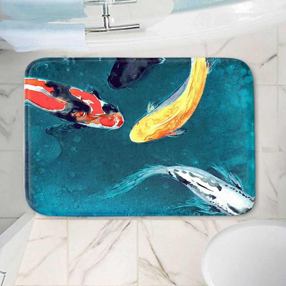 fish rugs for bathroom