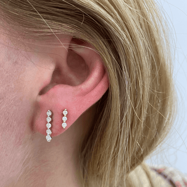 Small Diamond Hoops – Lindsey Leigh Jewelry