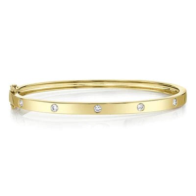 Diamond Bezel Loop Bangle – Lindsey Leigh Jewelry