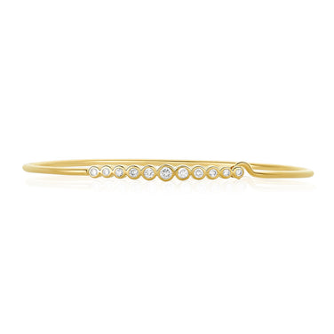 Diamond Two-Row Bubble Link Bracelet