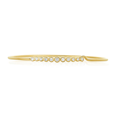 Diamond Bezel Loop Bangle – Lindsey Leigh Jewelry