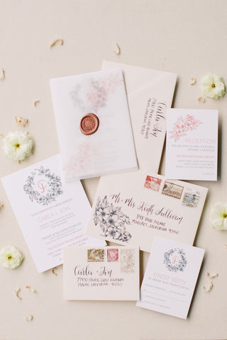custom fall wedding invitations by fioribelle