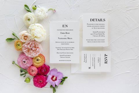 when to mail your wedding invitations - elegant black tie wedding invitations by Orlando wedding invitation designer fioribelle