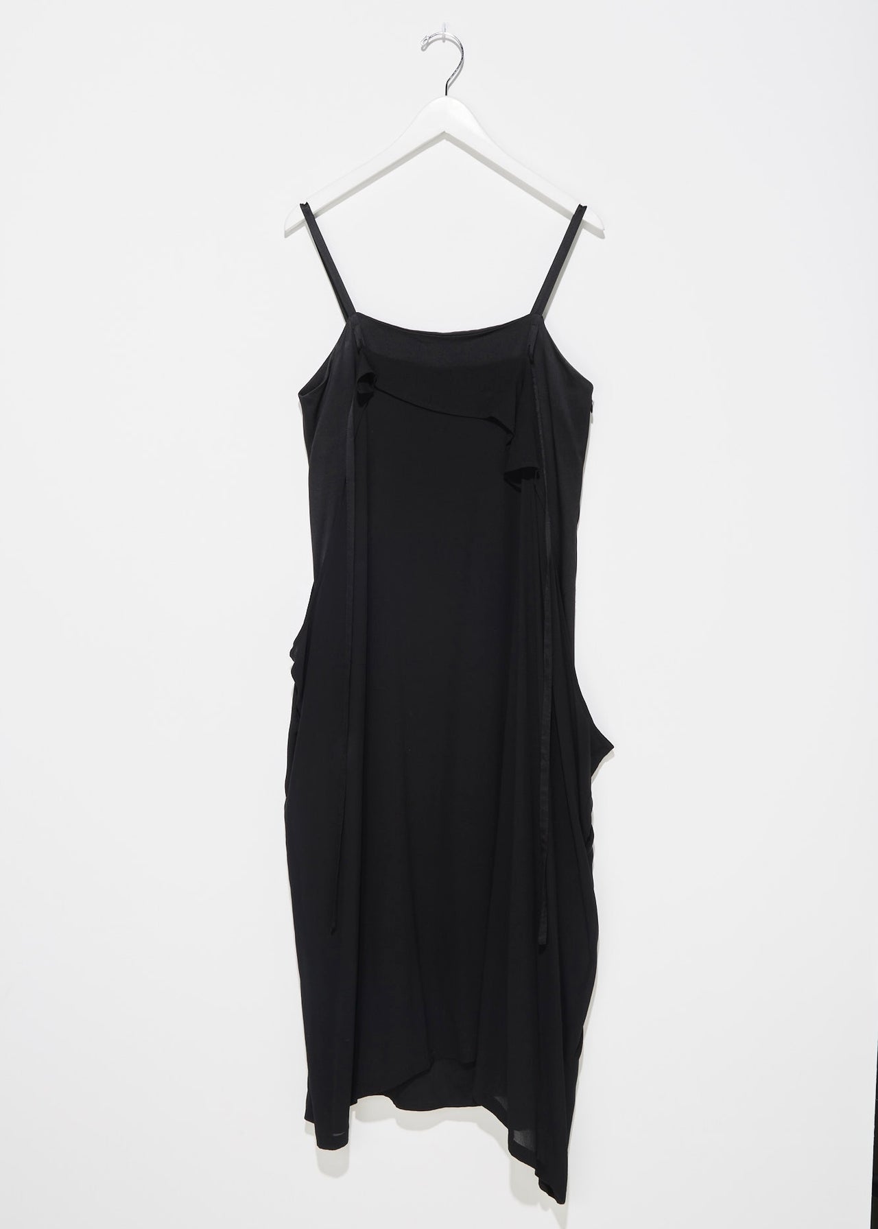 YOHJI YAMAMOTO 3. Black Silk Long Layered Dress 00s - Desert Vintage