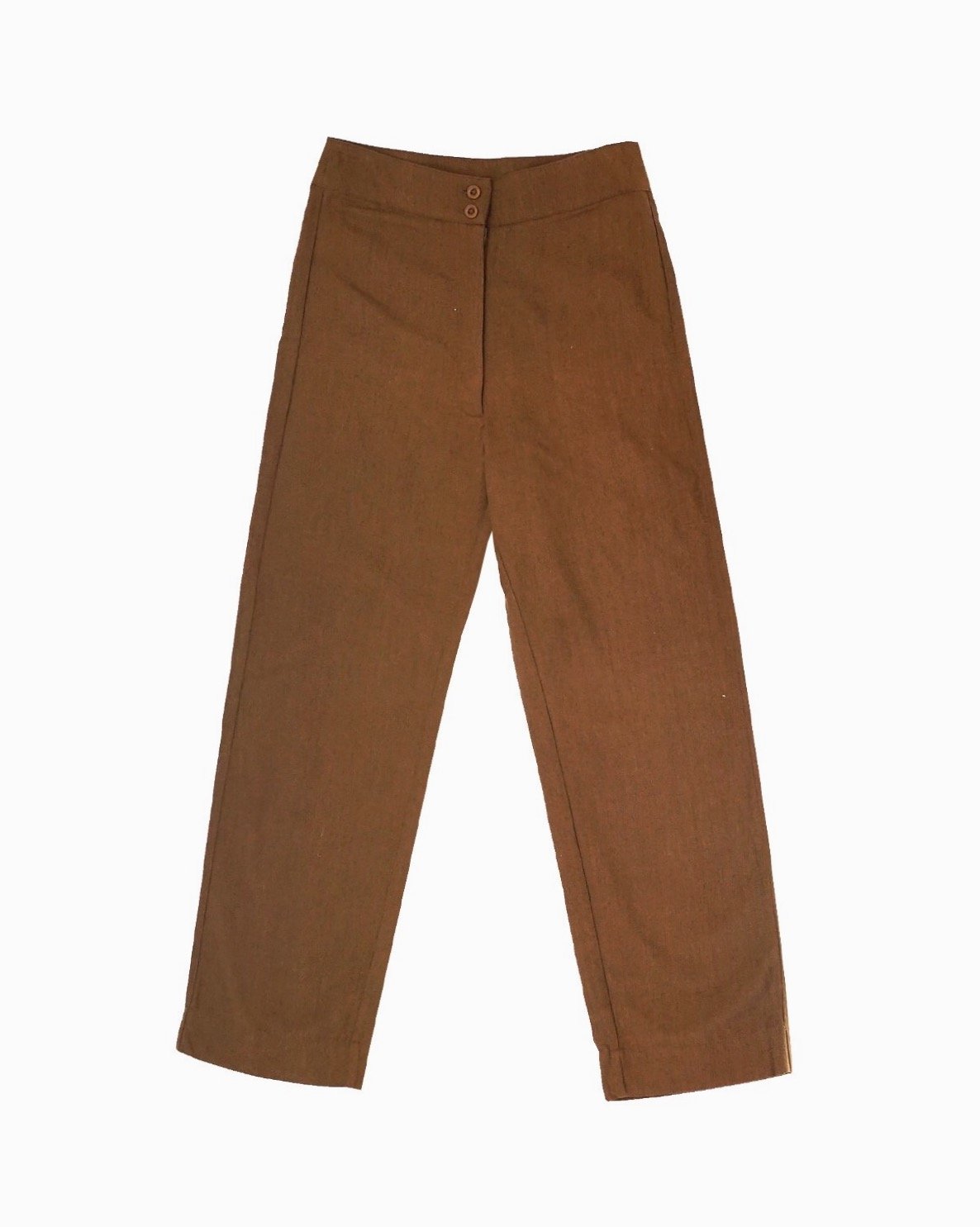 Silk Fly Front Pant in Copper