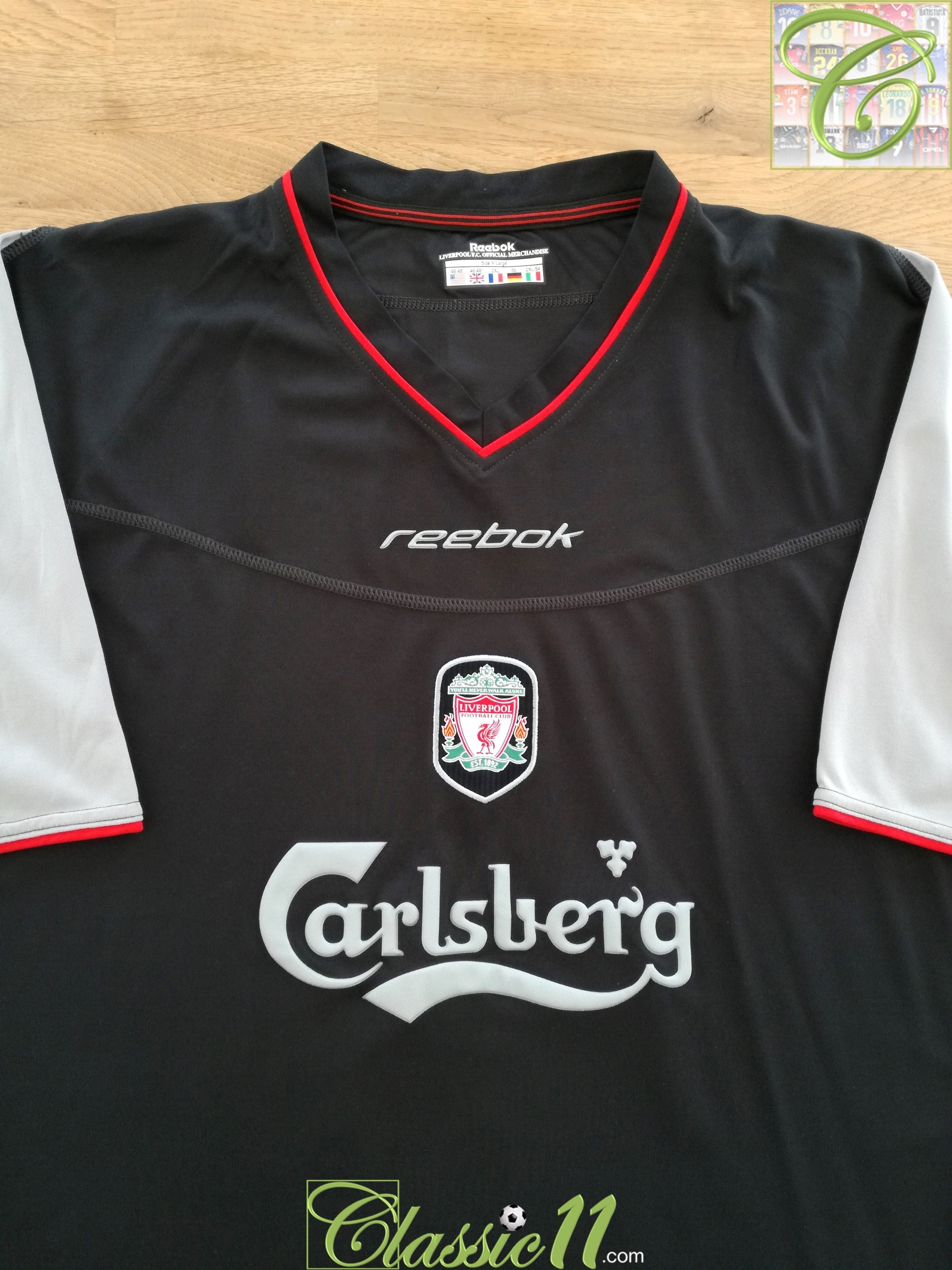 2002/03 Liverpool Away Football Shirt (L)