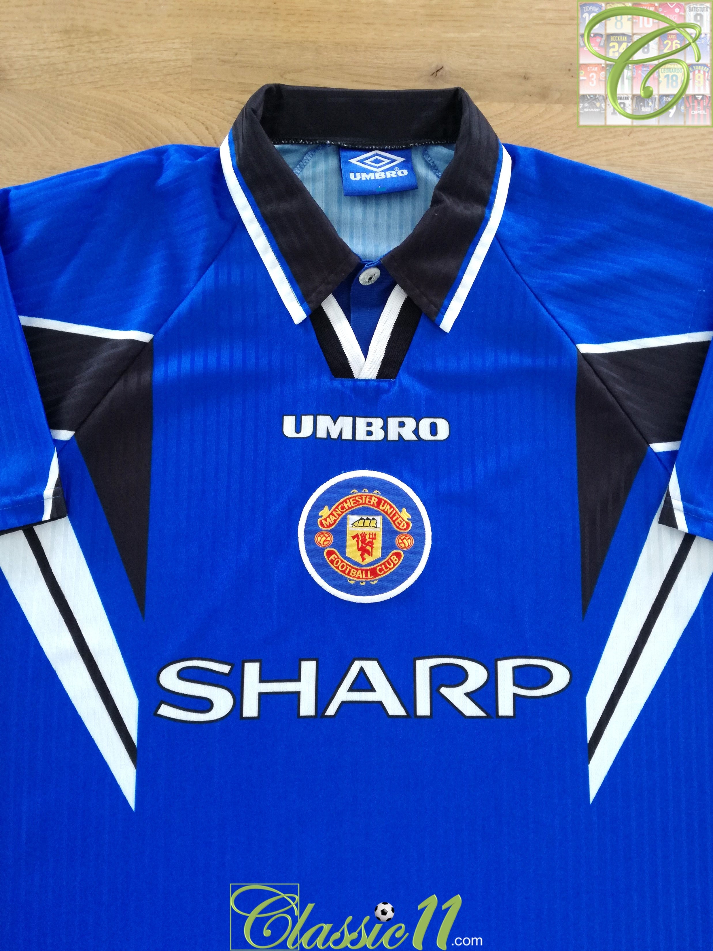 Classic Football Shirts on X: Manchester United with Sharp: '97