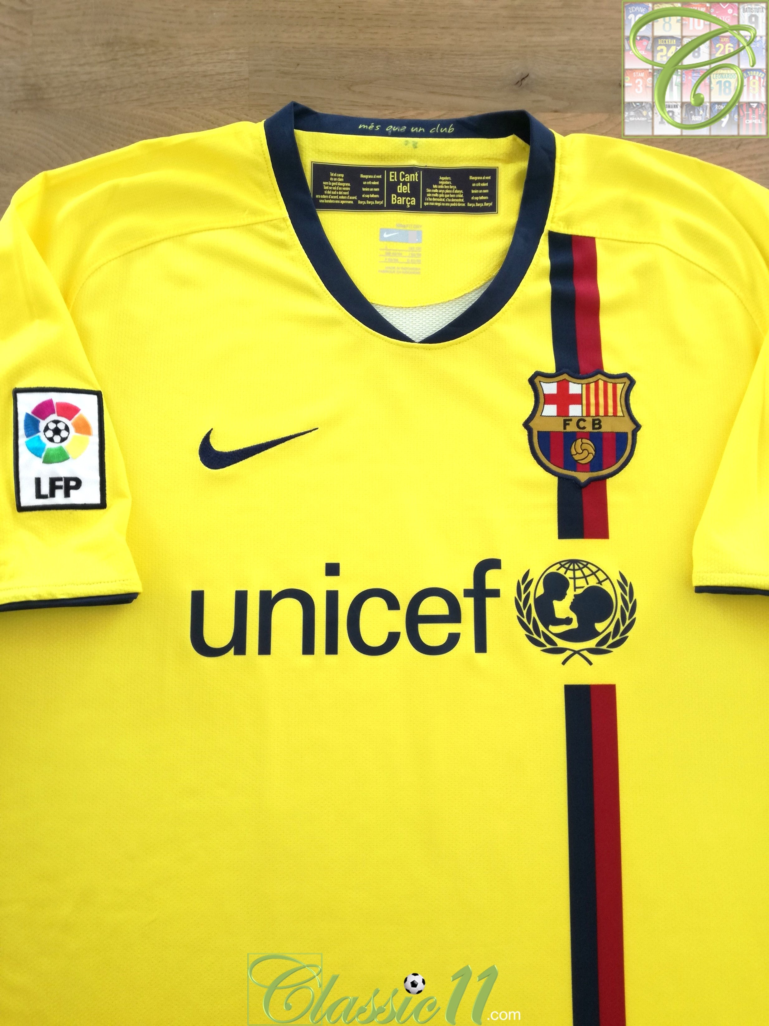 2008/09 Barcelona Away La Liga Football Shirt (L)