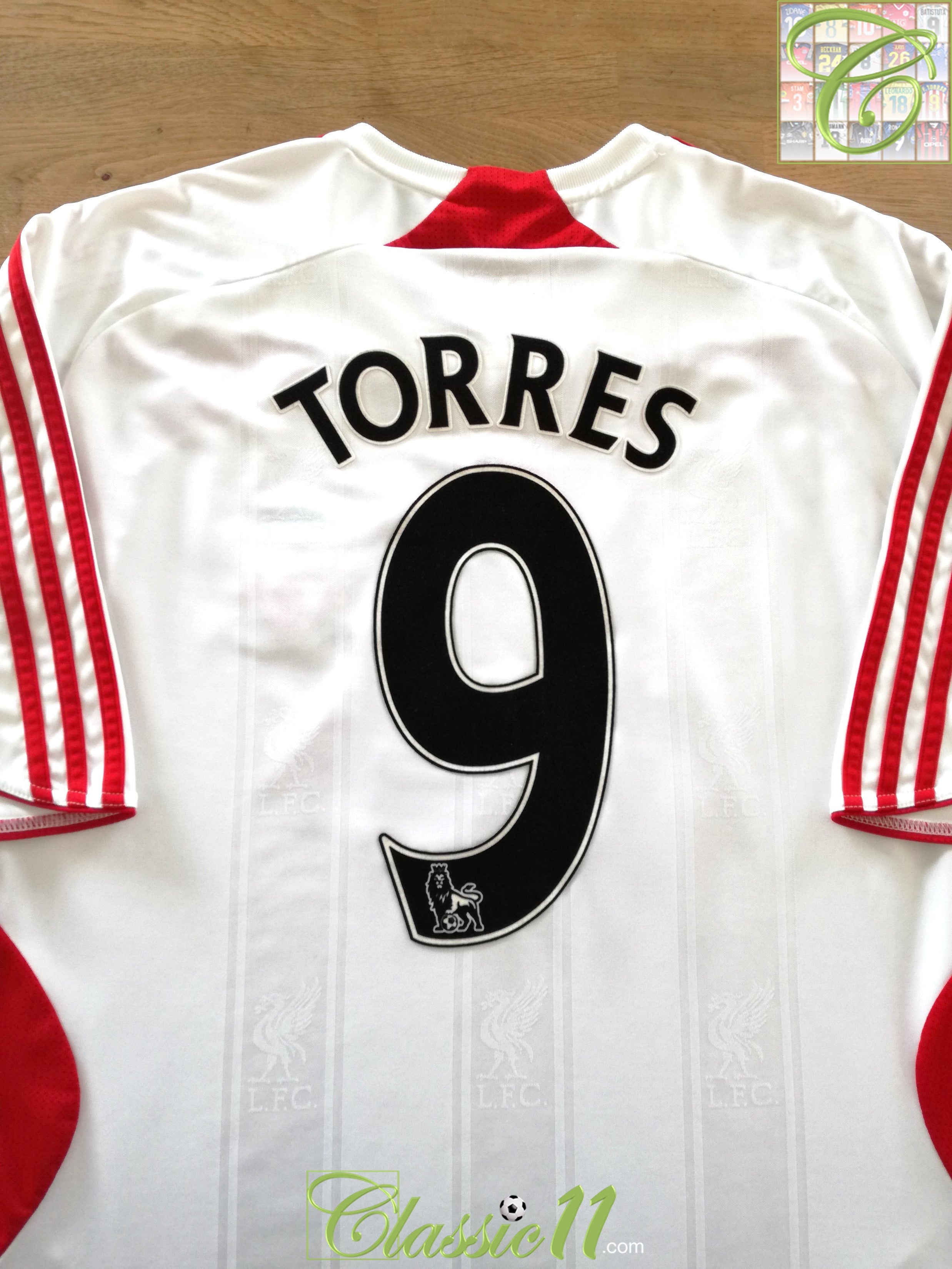 2007/08 Liverpool Away Premier League Football Shirt Torres #9 (XXL)