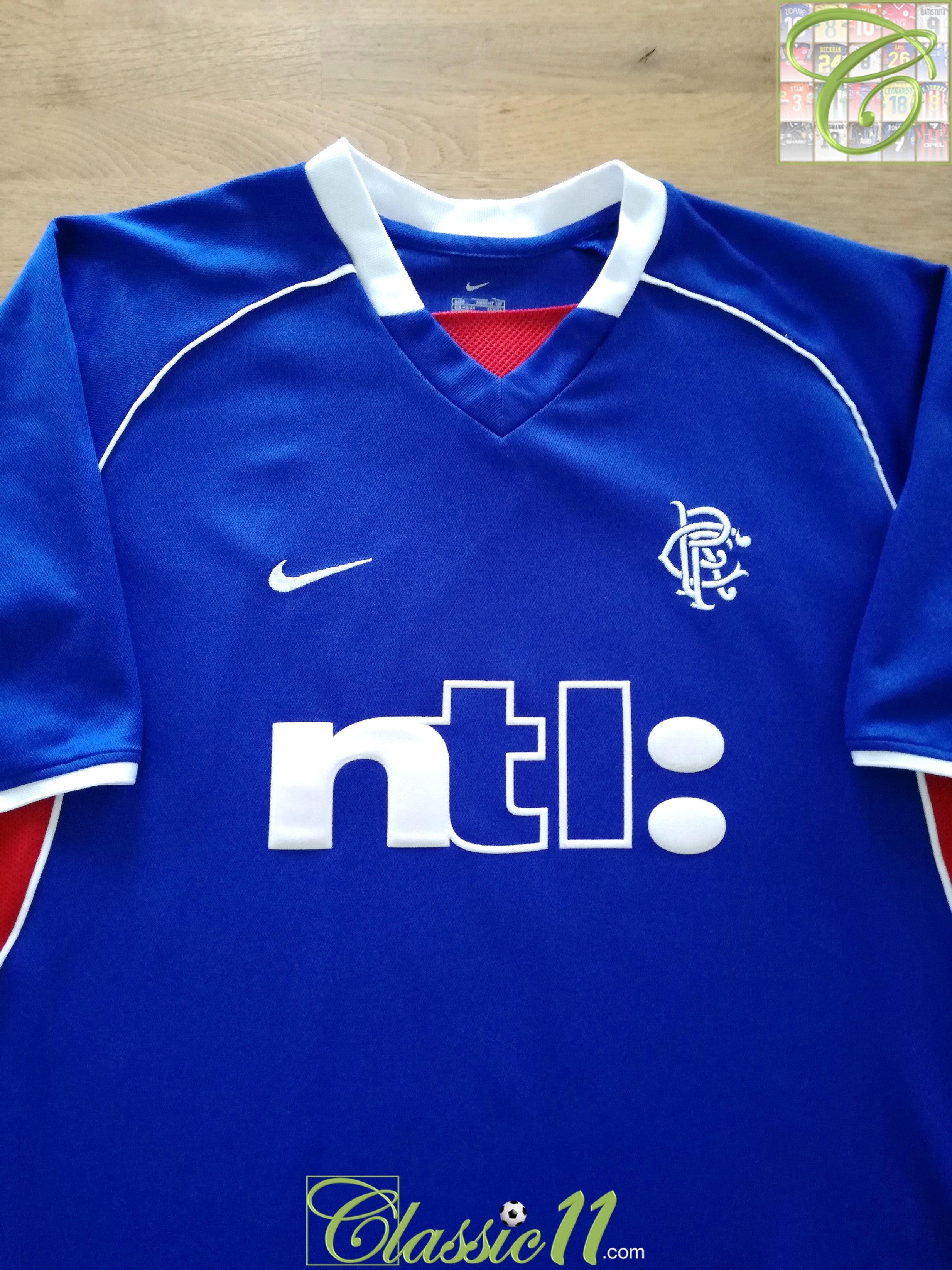2001/02 Rangers Home Football Shirt / Old Official Vintage Nike