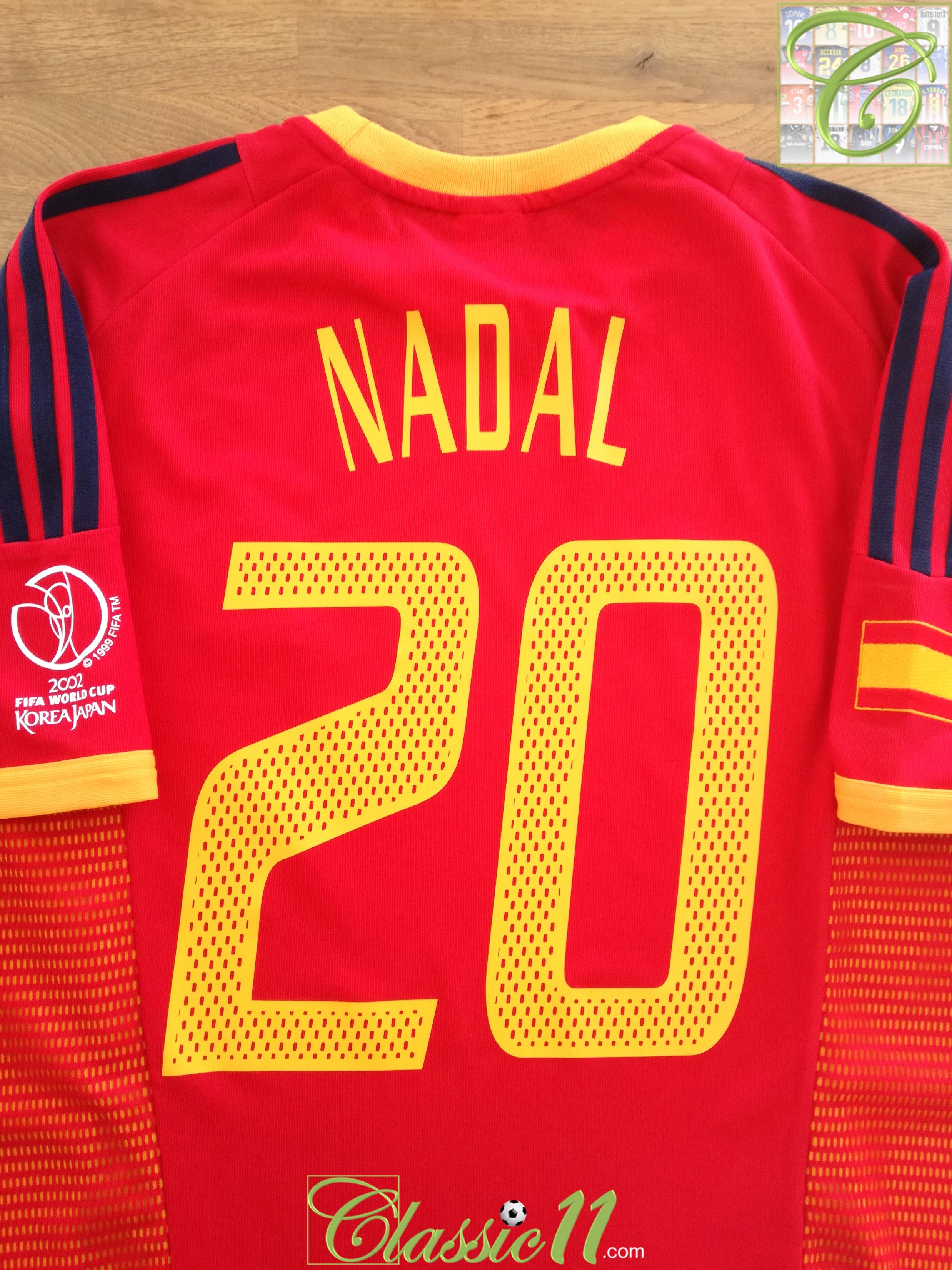 2002 Spain Home World Cup Football Shirt Nadal #20 (L)