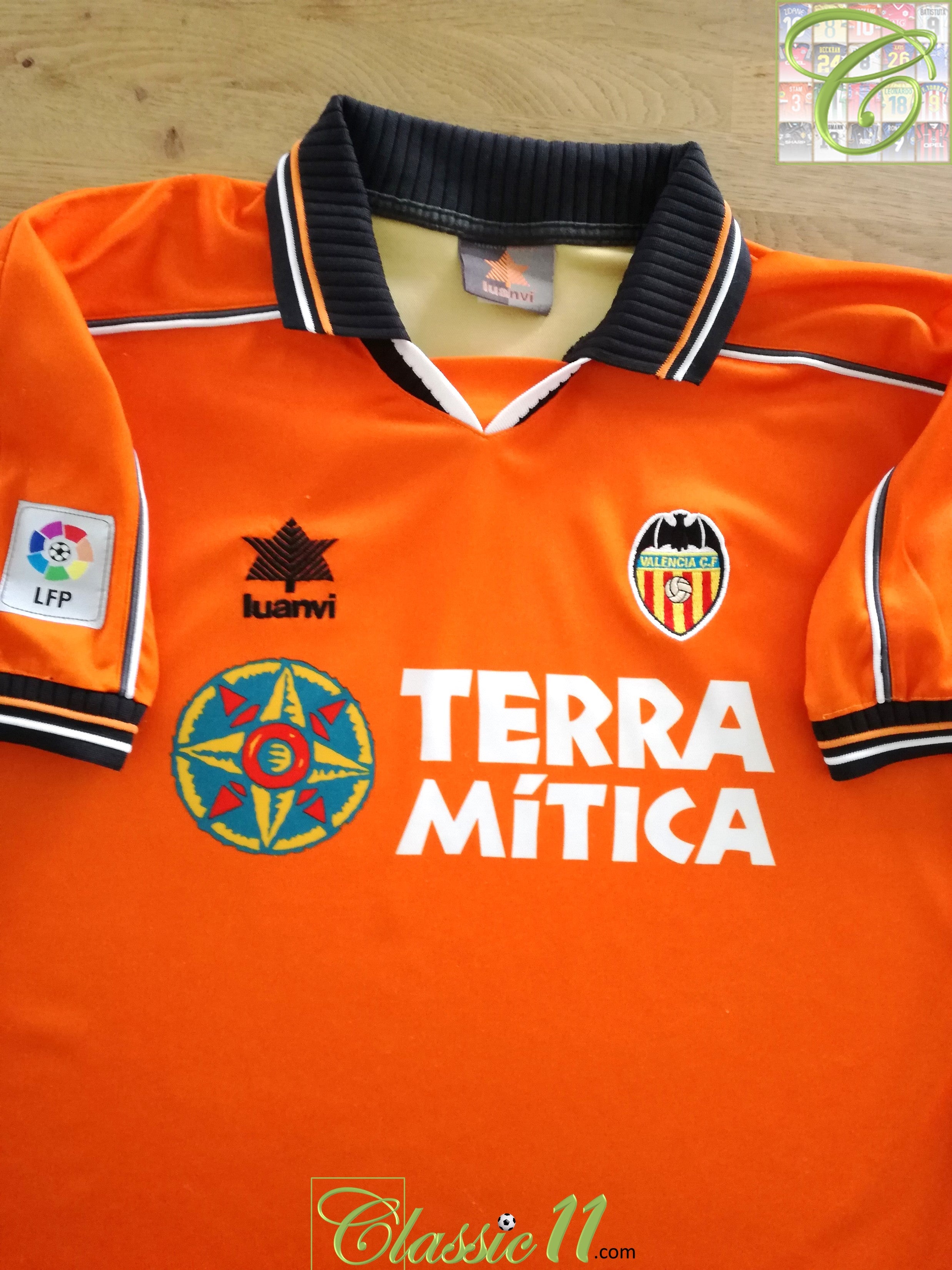 1999/00 Valencia Away La Liga Football Shirt (XL)