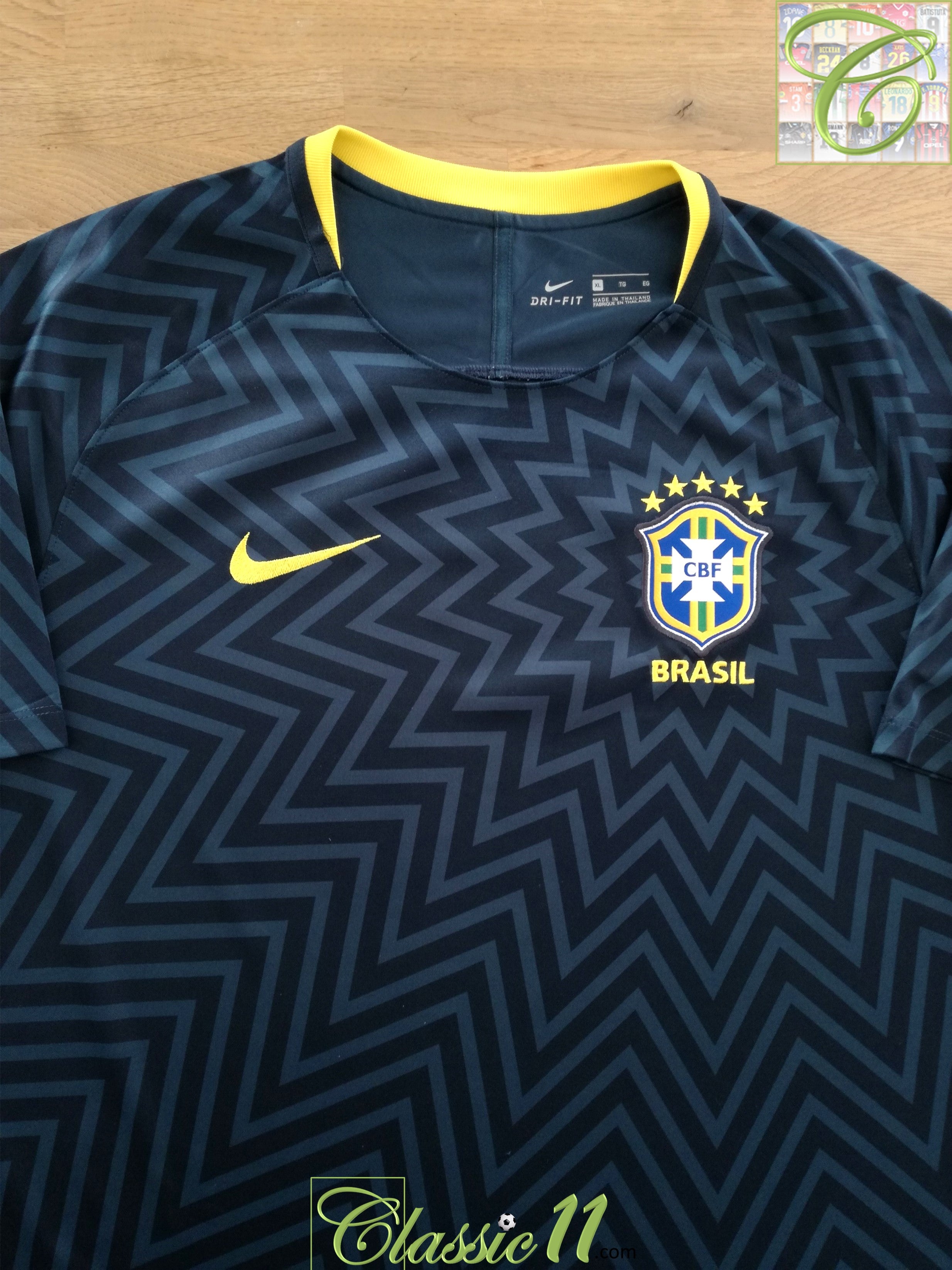 2018/19 Brazil Football Training Shirt / Vintage Nike Soccer
