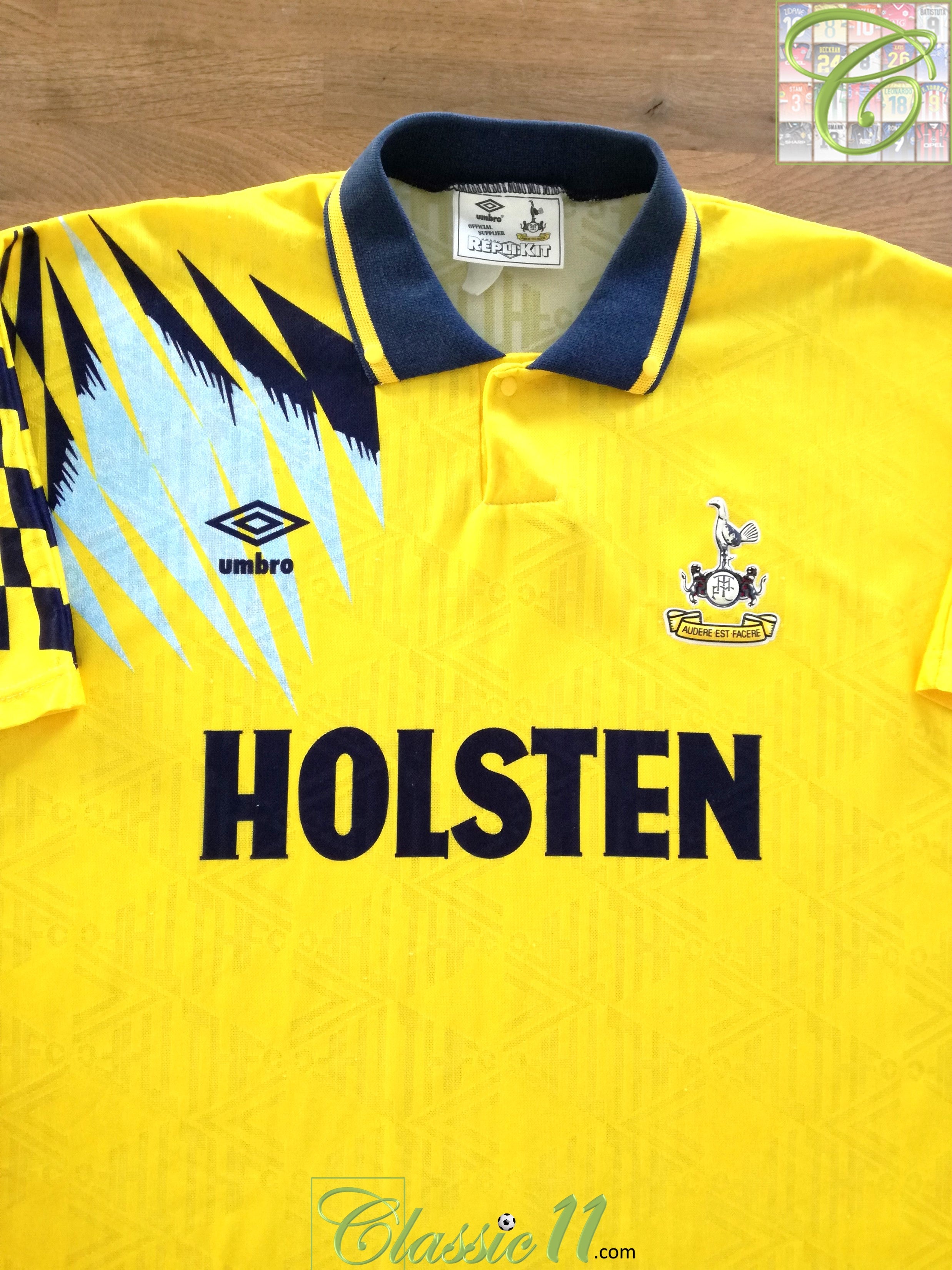 1991/92 Tottenham Away Football Shirt (XL)