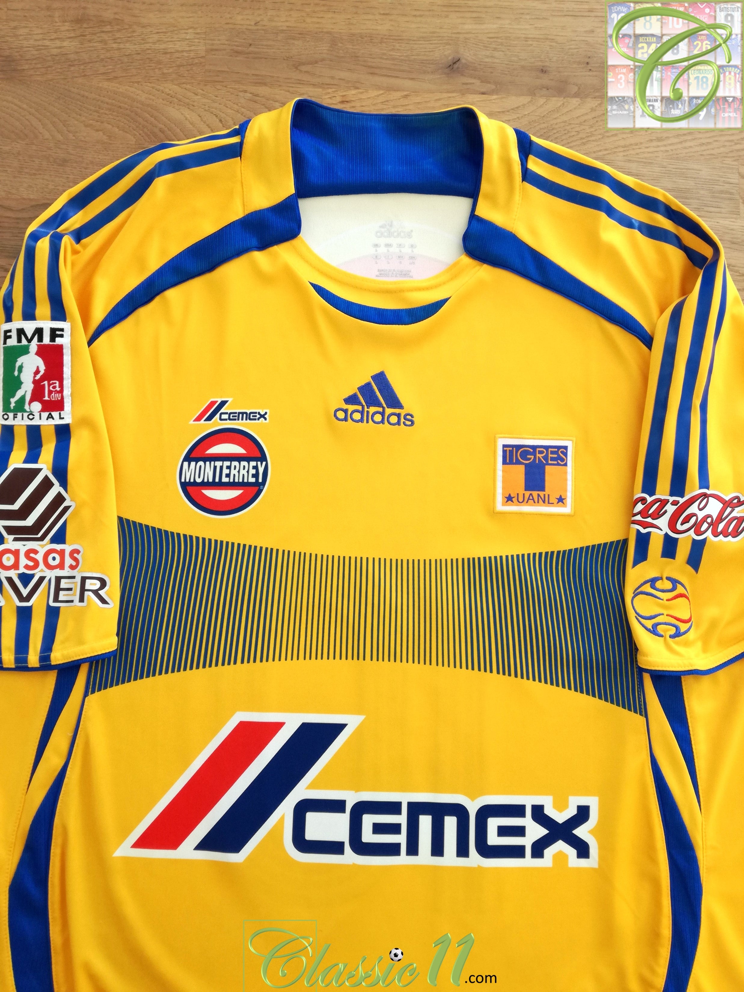 2006/07 Tigres Home FMF Football Shirt Gaitan #10 (L)