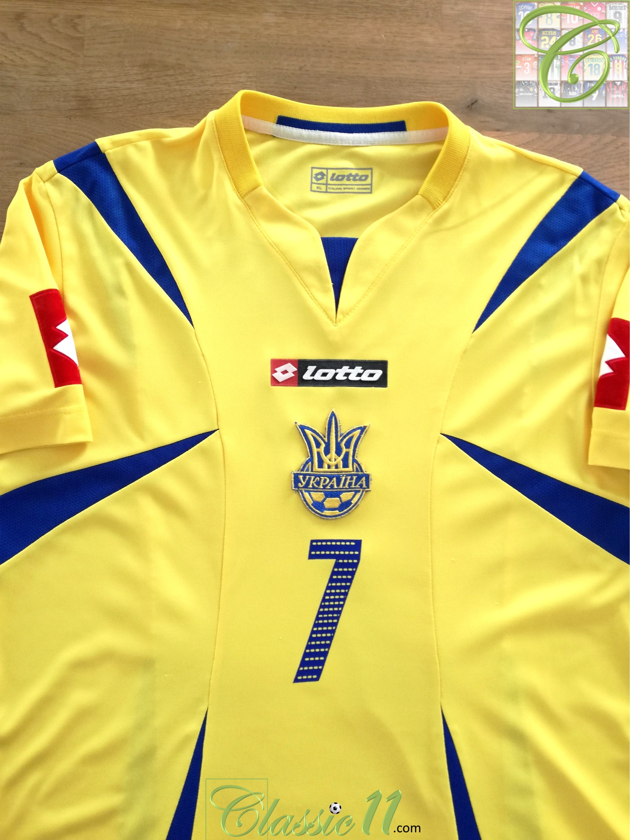 2006/07 Ukraine Home Football Shirt Shevchenko #7 (XL)