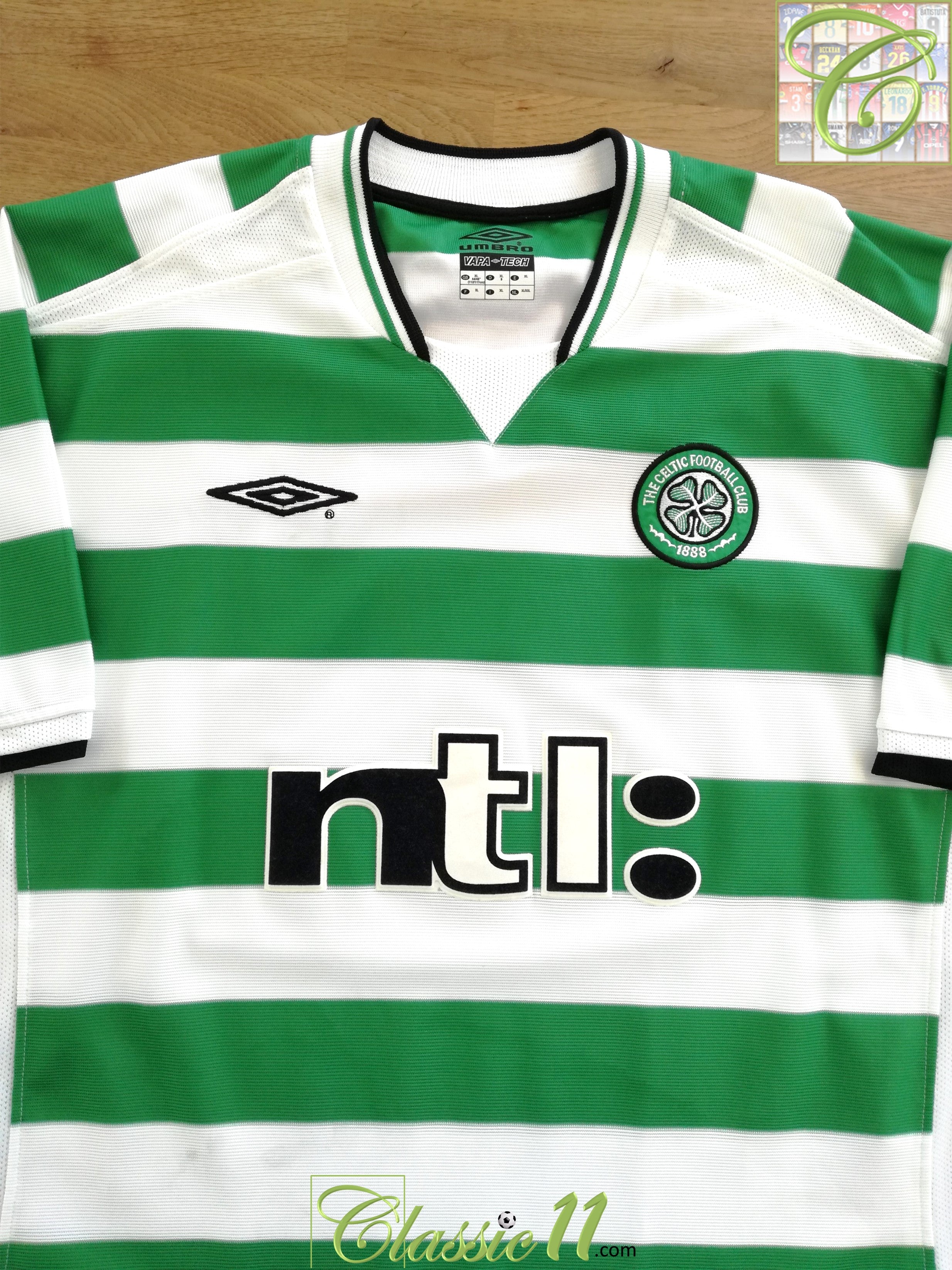 2001/02 Celtic Home Football Shirt (XL)