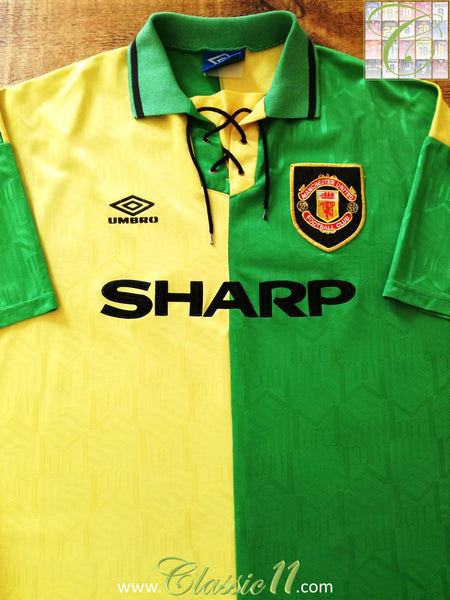 manchester united jersey green and yellow