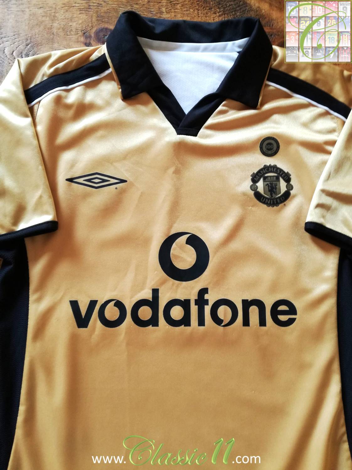 2001/02 Man Utd Away Centenary Champions League Football Shirt (L)