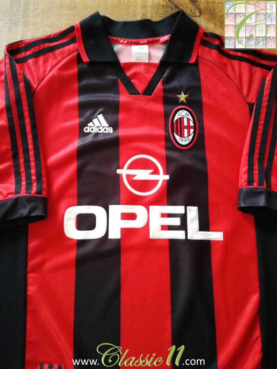 1998/99 AC Milan Home Football Shirt Weah #9 (M)