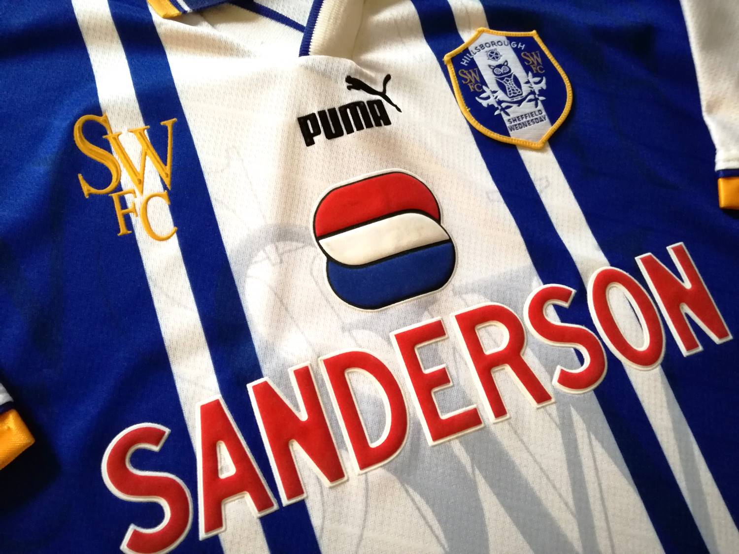 1995/96 Sheffield Wednesday Home Football Shirt (L)