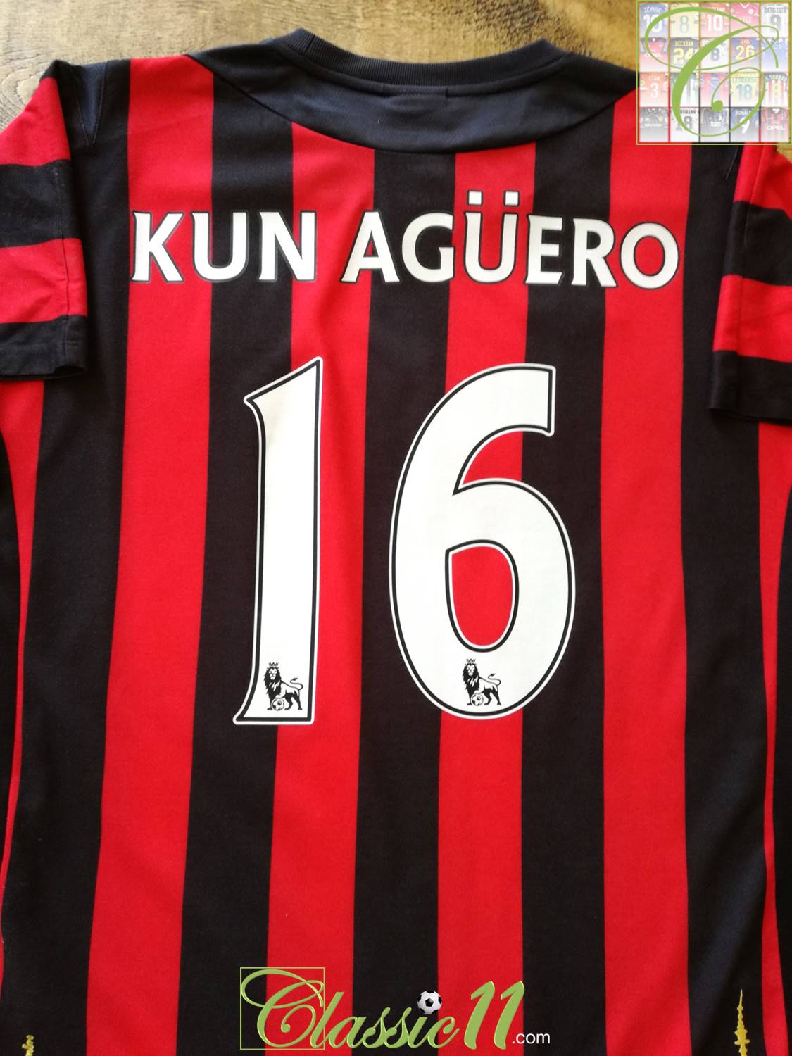 Manchester City 2011-12 Away Shirt Kun Aguero #16 (Excellent) M