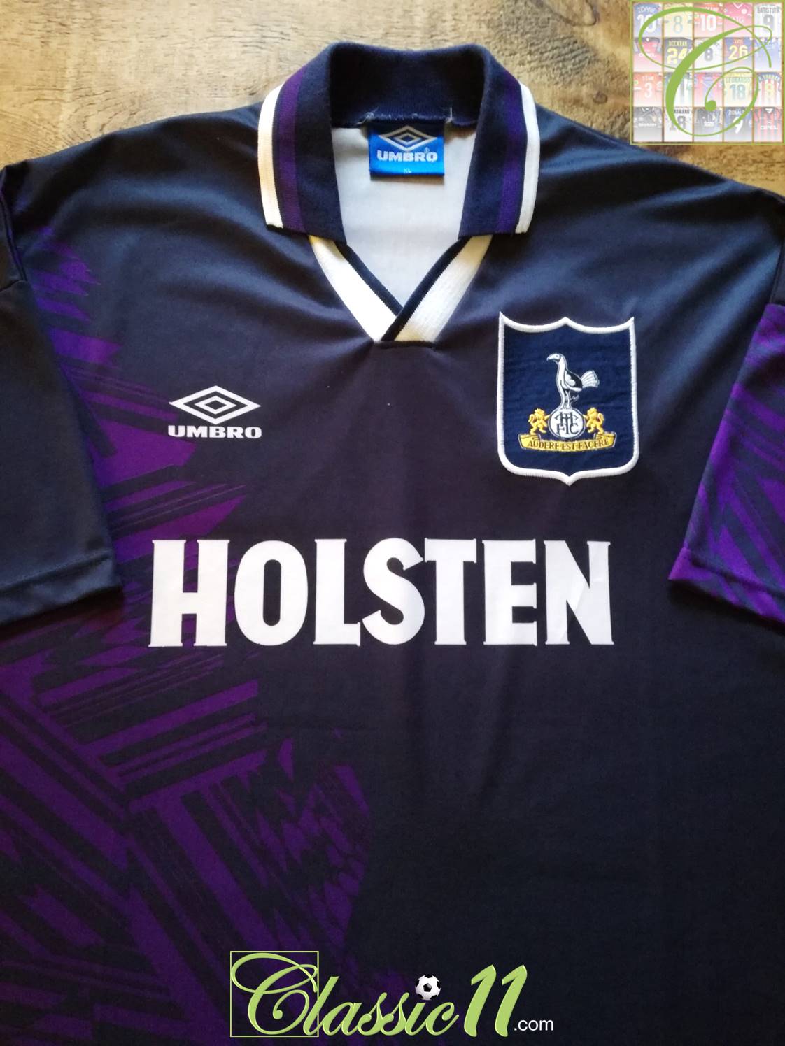 Tottenham Hotspur 1994 Away Shirt - Navy - Mens