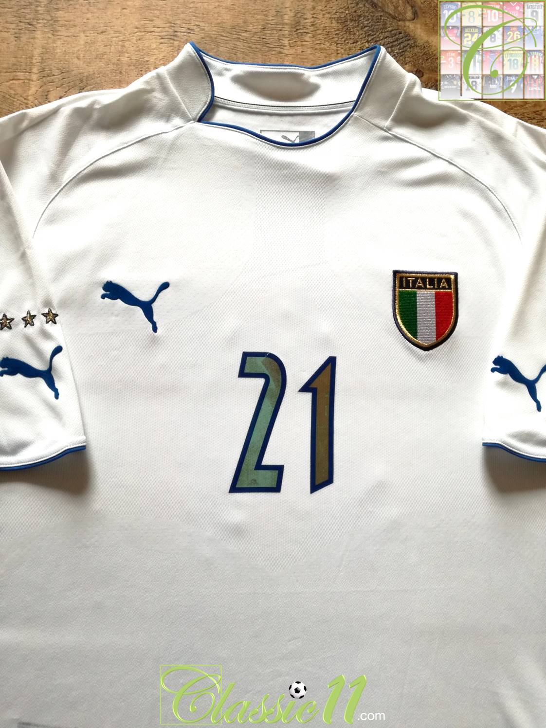 2003/04 Italy Away Football Shirt Vieri #21 (XXL)