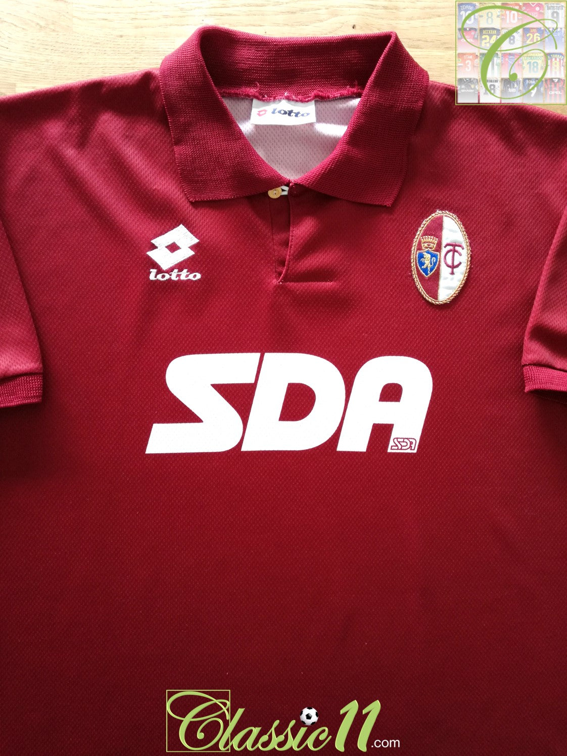 1995 96 Torino Home Football Shirt Old Official Lotto Soccer Jersey