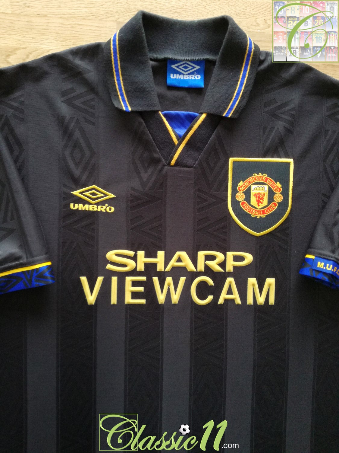 Manchester United 1993-1995 UMBRO Away Soccer Jersey England Made (2XL