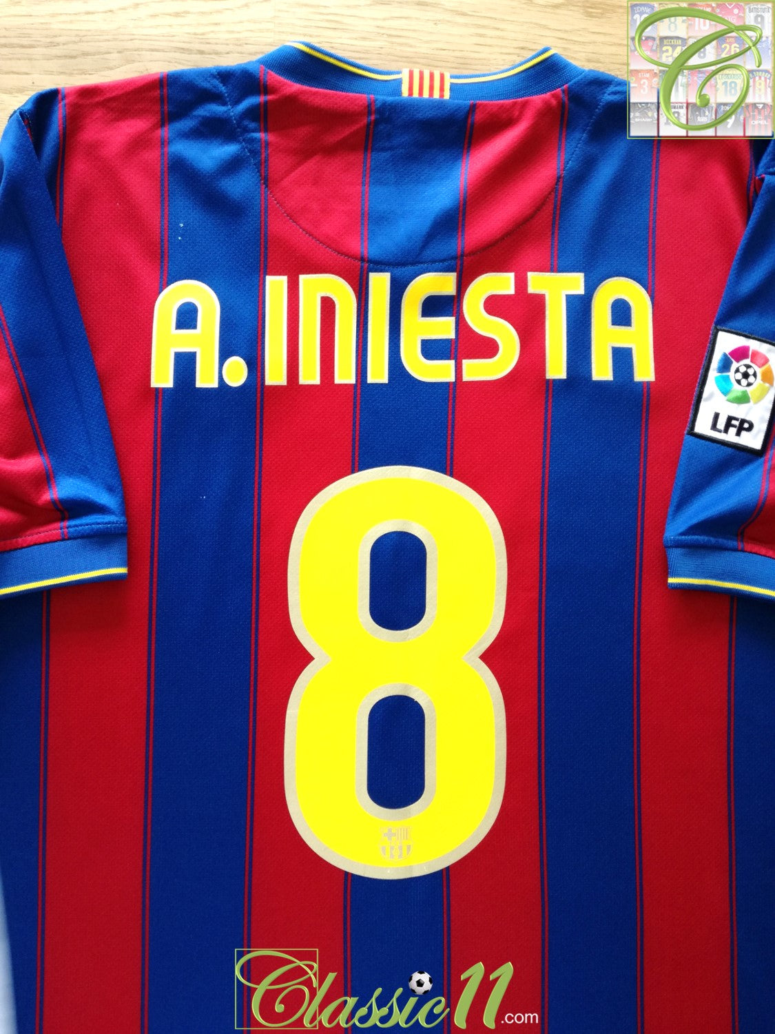 Ijver zitten smal 2009/10 Barcelona Home La Liga Football Shirt A.Iniesta #8 / Jersey |  Classic Football Shirts
