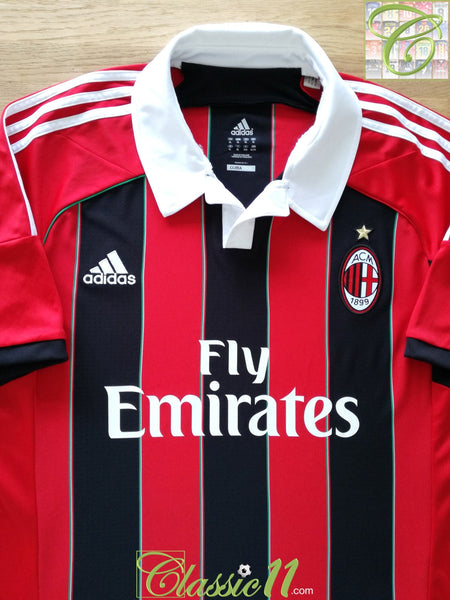 2012/13 Milan Home Football Shirt / Old Adidas Soccer Jersey Classic Football
