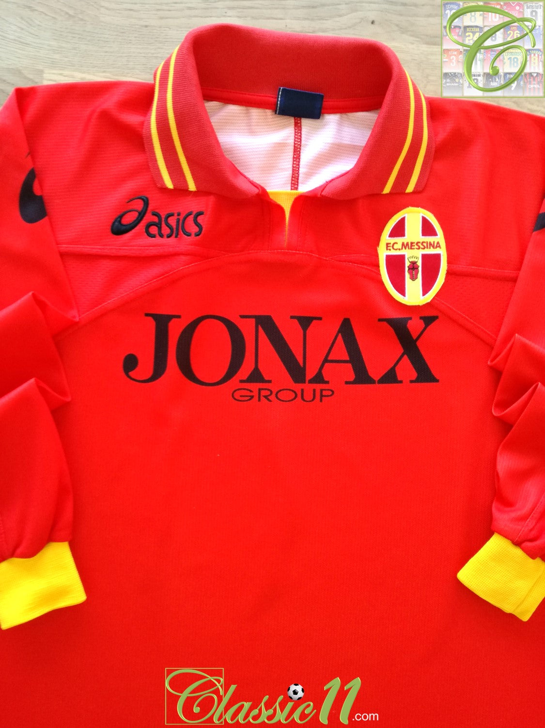 2001/02 Messina Away Football Shirt / Old Official Asics Soccer Jersey