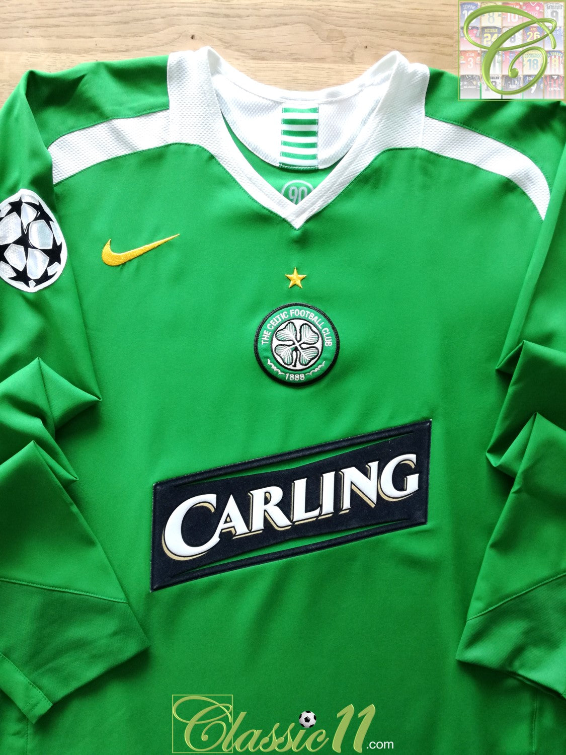 2005/06 Celtic Away Champions League Football Shirt. Sutton #9 (M)