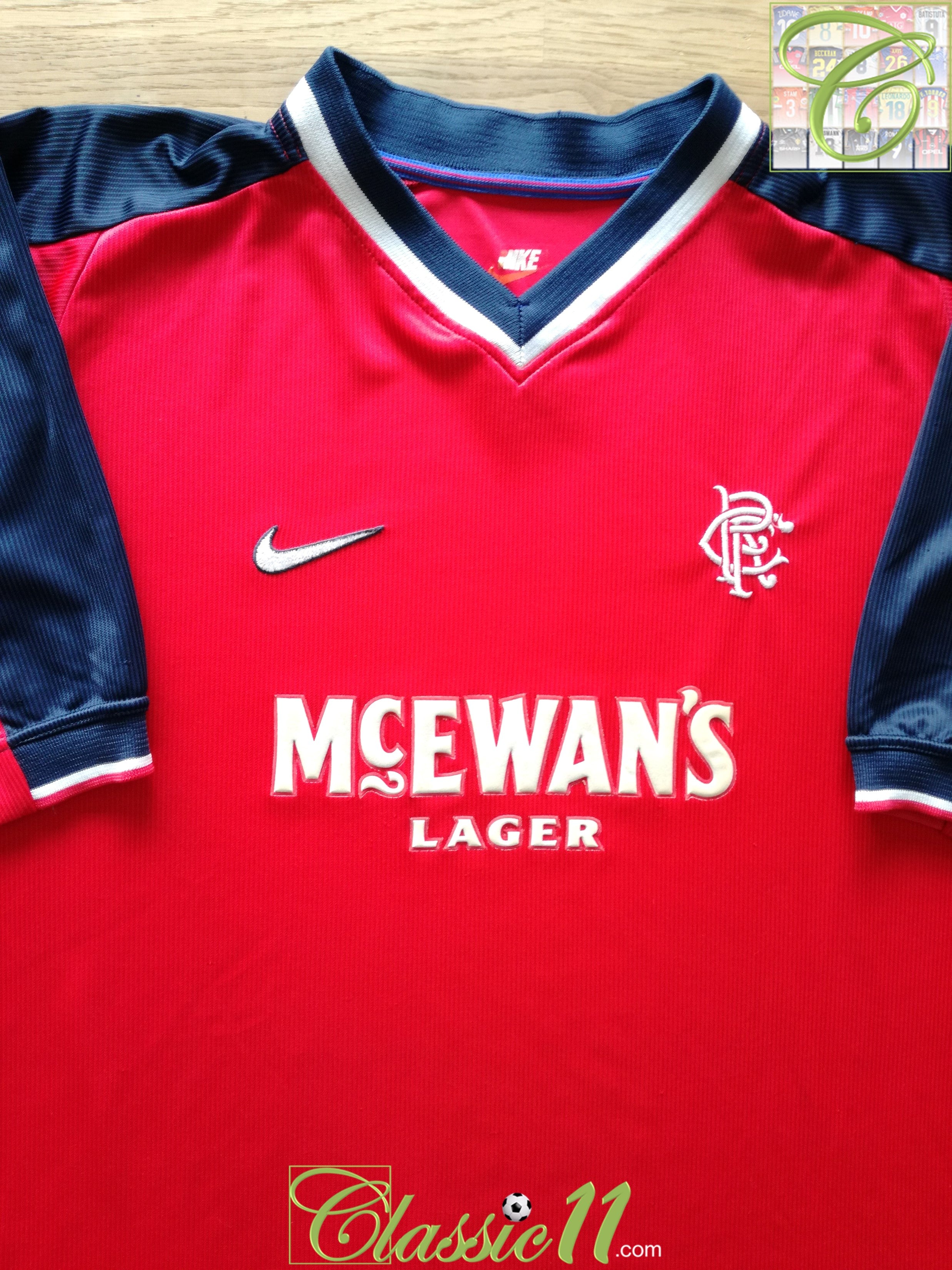 Rangers Away football shirt 1998 - 1999. Sponsored by McEwan's