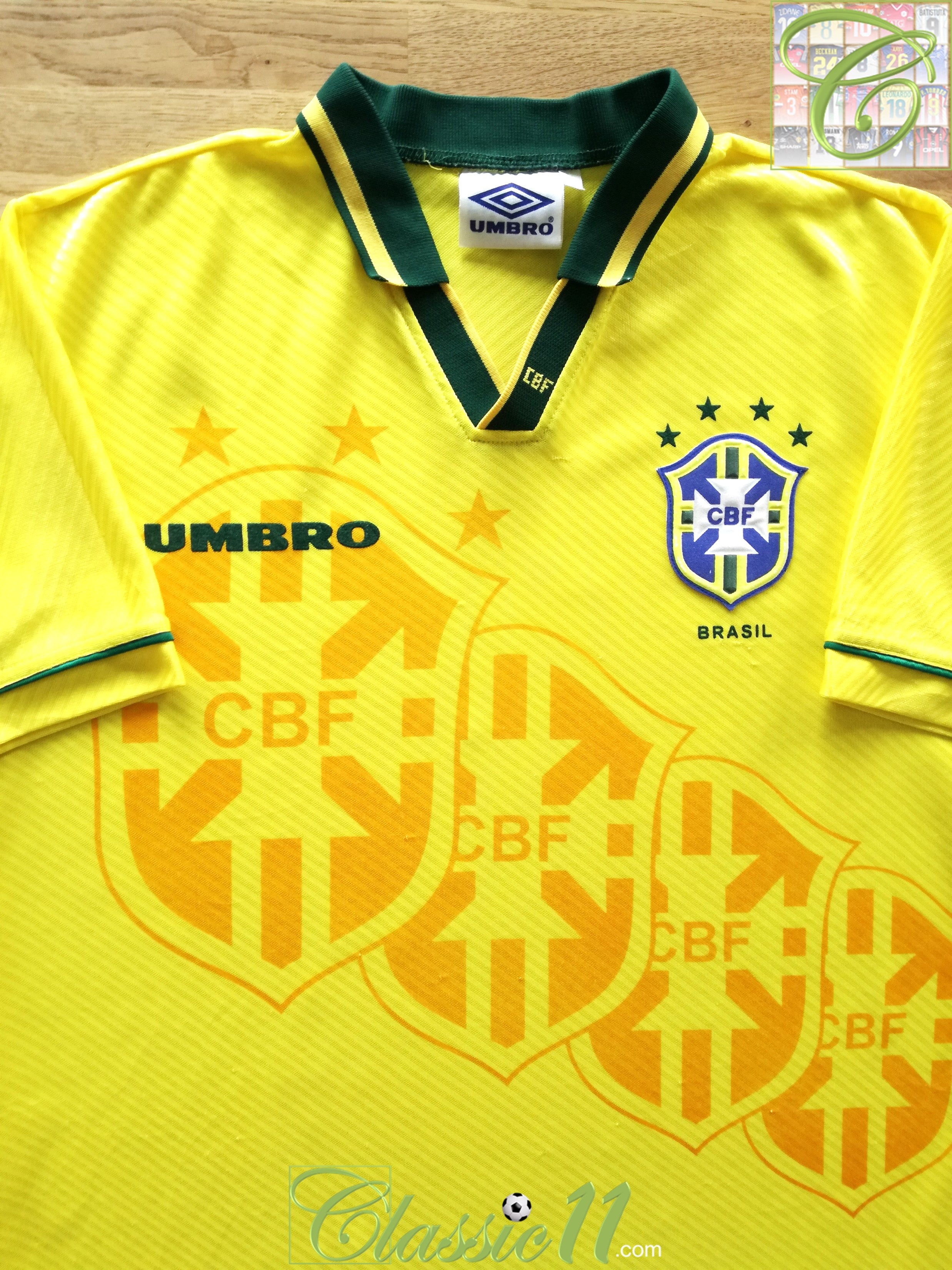 1994/95 Brazil Home Football Shirt / Old Vintage Umbro Soccer