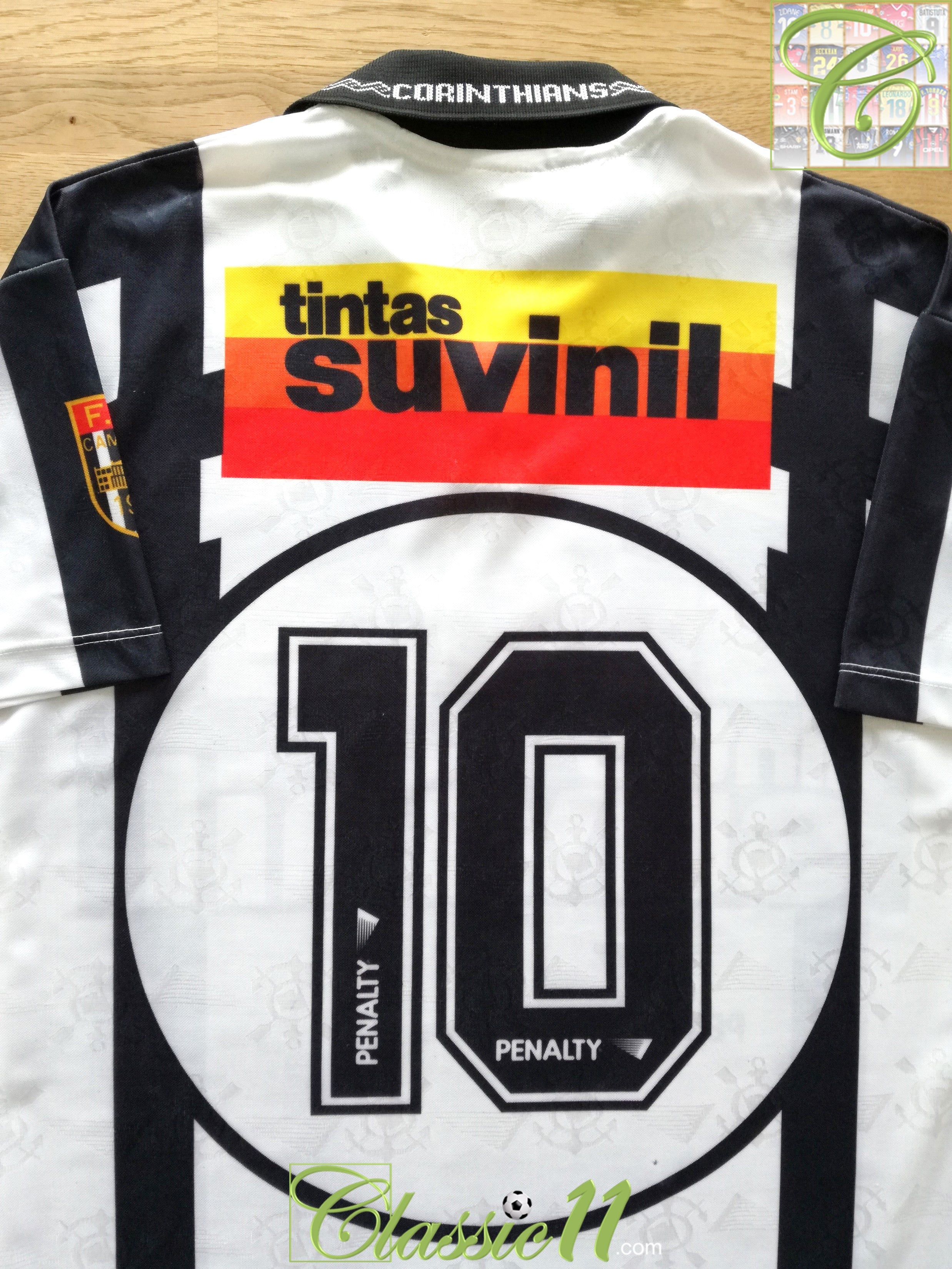 1995 Corinthians Home 'Cup' Football Shirt (Souza) #10 (S)