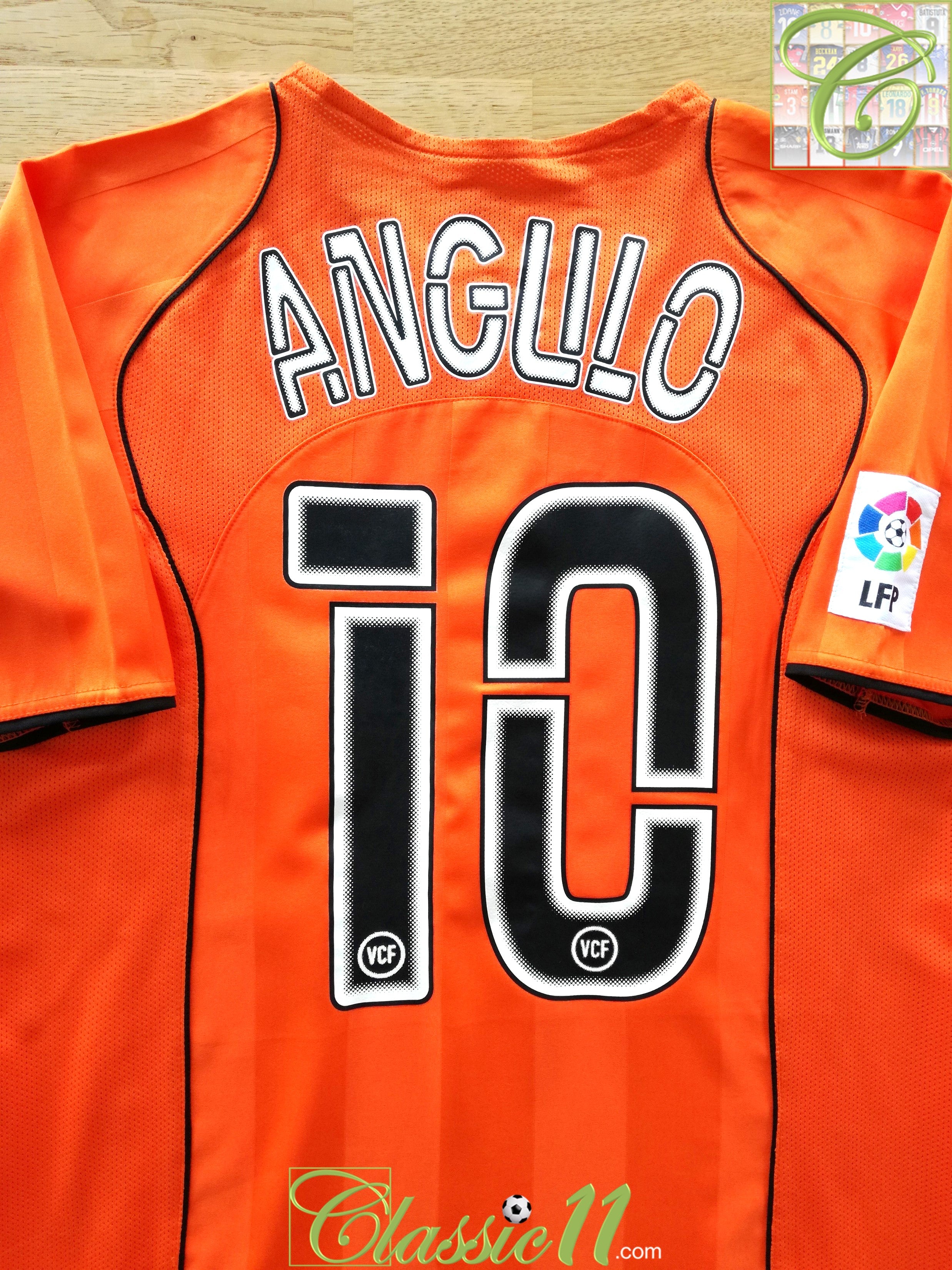 2004/05 Valencia Away La Liga Football Shirt Angulo #10 (B)