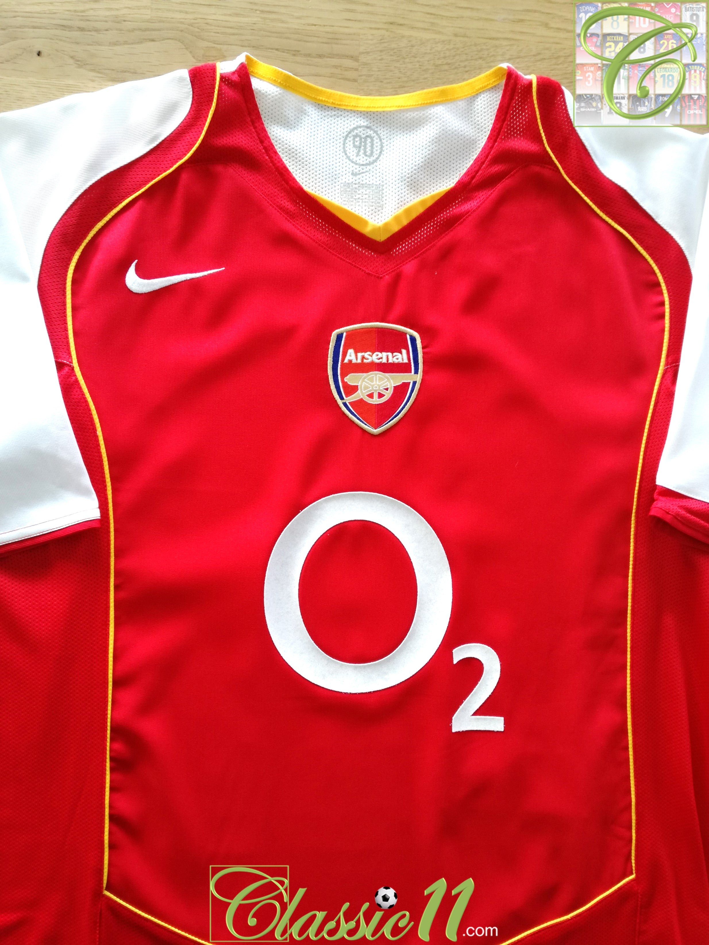 2004/05 Arsenal Home Football Shirt (S)