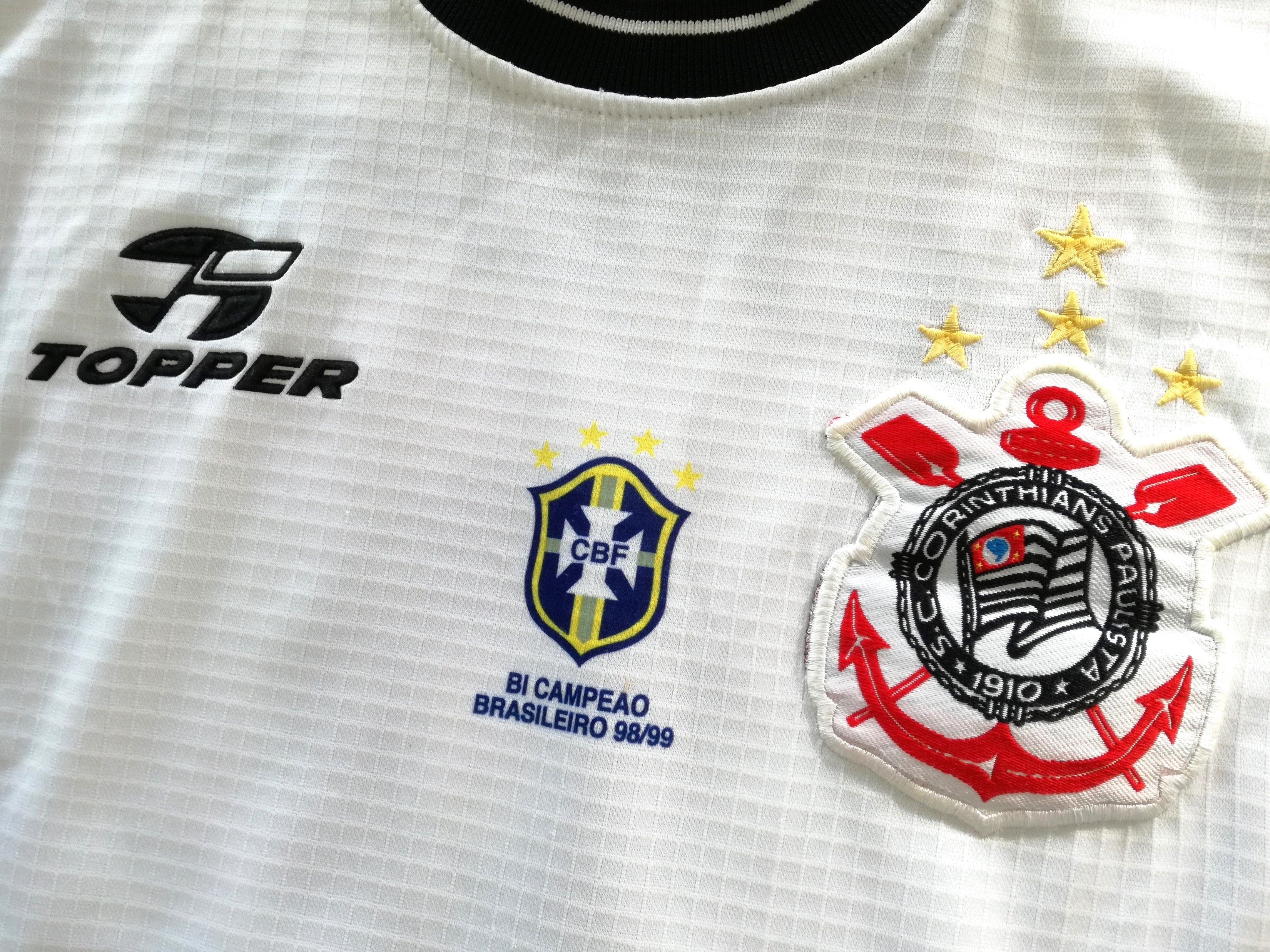 2000 Corinthians Home Football Shirt (LuizÃ£o) #9 (XL)