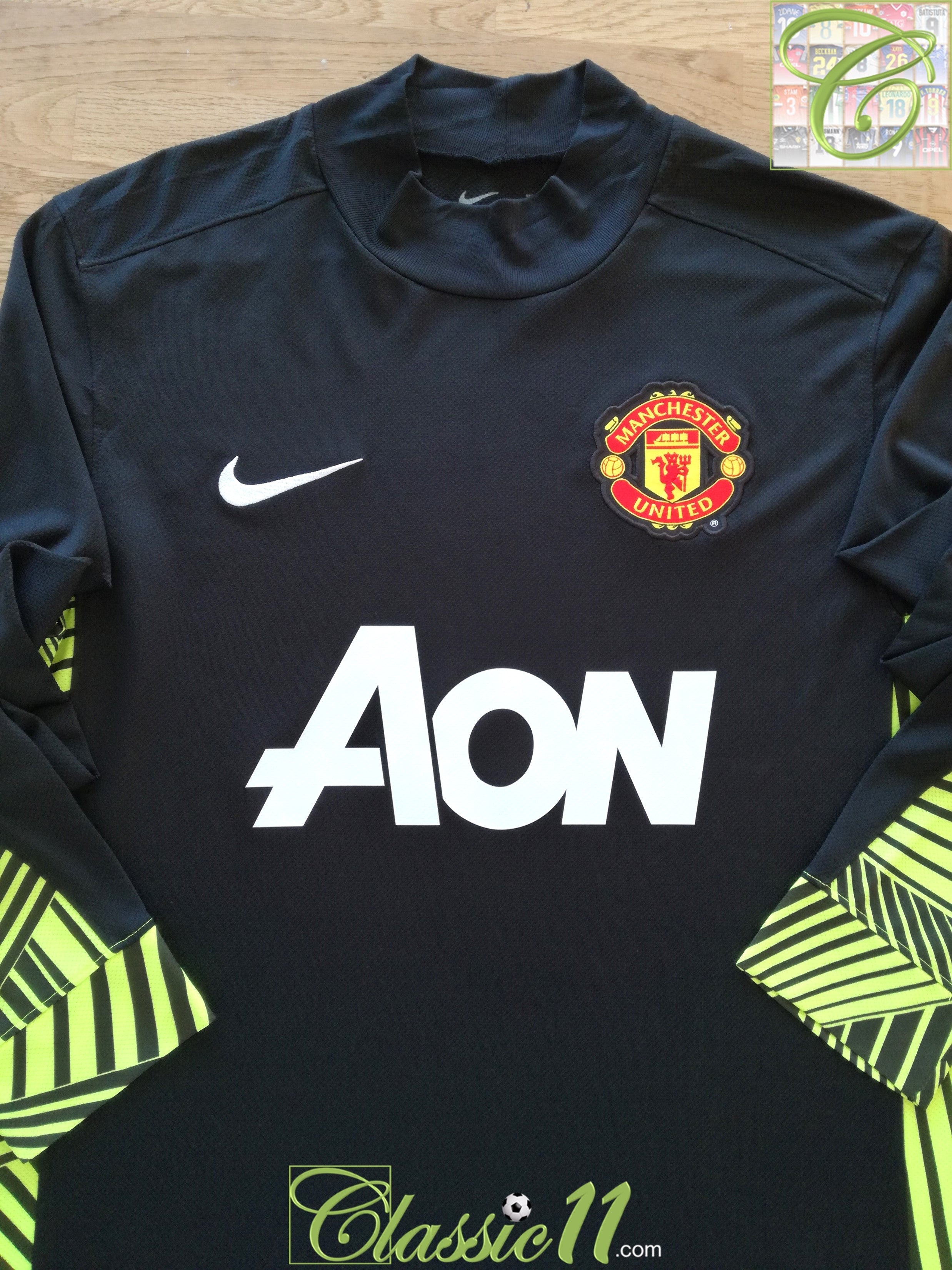 2011/12 Man Utd Goalkeeper Football Shirt / Nike GK Soccer Jersey